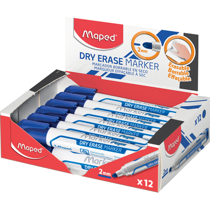 Maped Whiteboard-Marker Marker'Peps Jumbo, blau,12er Display