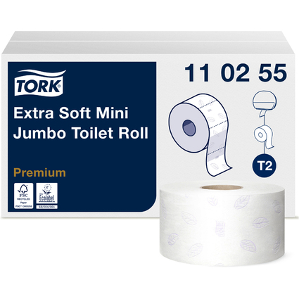 TORK Minirollen-Toilettenpapier Jumbo, 3-lagig, wei, 120 m