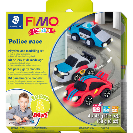 FIMO kids Modellier-Set Form & Play "Police race", Level 3