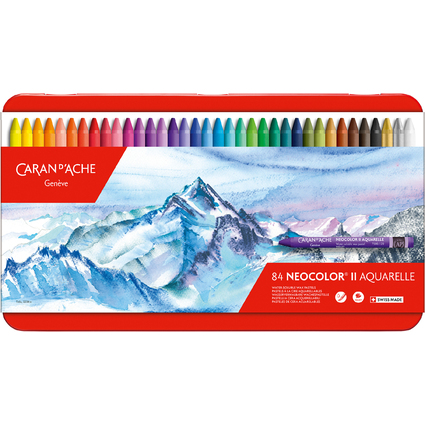 CARAN D'ACHE Aquarell-Wachsmalstift NEOCOLOR II, 84er Etui