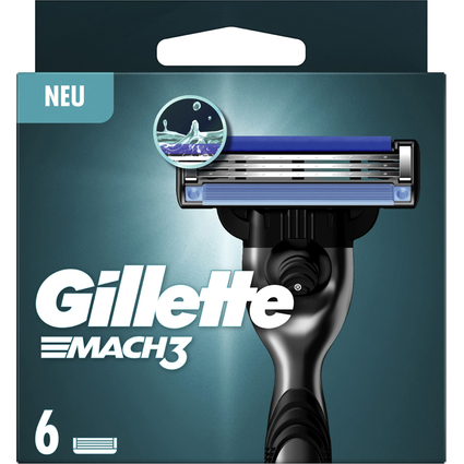 Gillette Ersatzklingen Mach3 Systemklingen, 6er Pack