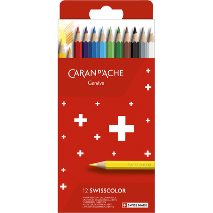 CARAN D'ACHE Buntstifte Swisscolor, 12er Kartonetui