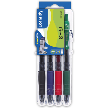 PILOT Gelschreiber G2 07 Set2Go, 4er Etui