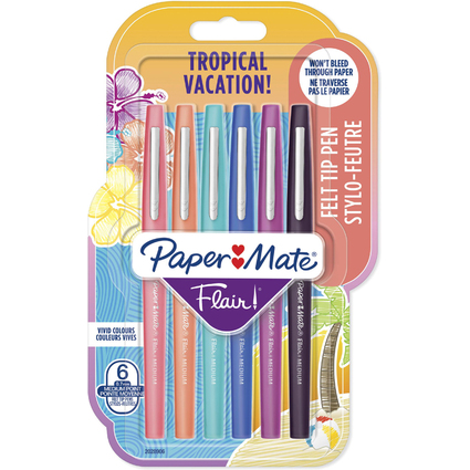 Paper:Mate Faserschreiber Flair TROPICAL VACATION, 6er