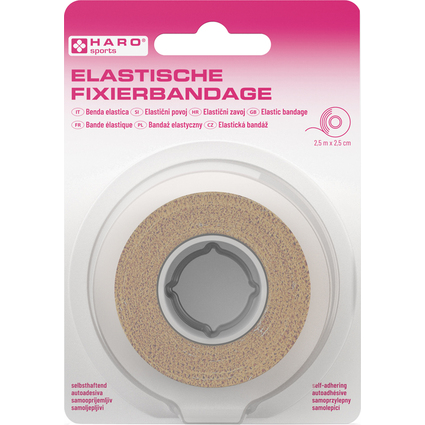 HARO Elastische Fixierbandage, 25 mm x 2,5 m, beige