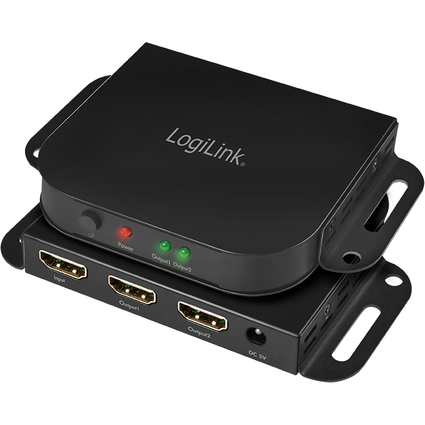 LogiLink Ultra Slim 4K Pro HMDI Splitter, Montagehalterung