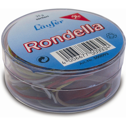 Lufer Gummiringe RONDELLA in Dose, sortiert, 25 g