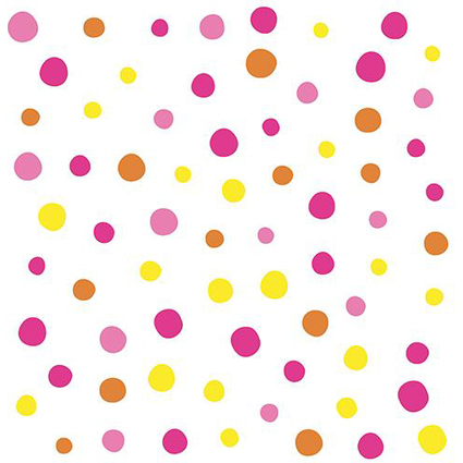 PAPSTAR Motiv-Servietten "Colorful Dots", 330 x 330 mm, pink