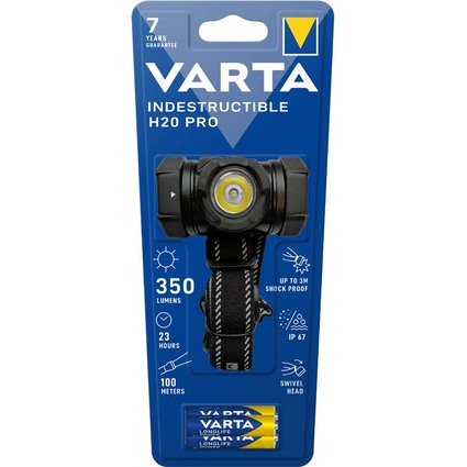 VARTA Kopflampe "Indestructible H20 Pro", inkl. 3 Micro AAA