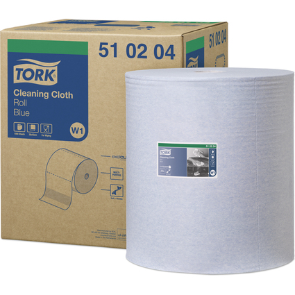 TORK Mehrzweck-Putzrolle, extra stark, 1-lagig, blau, 380 m