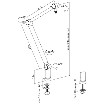 LogiLink Professioneller Mikrofonarm, schwarz