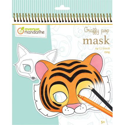 avenue mandarine Maskenmalbuch "Tiere"