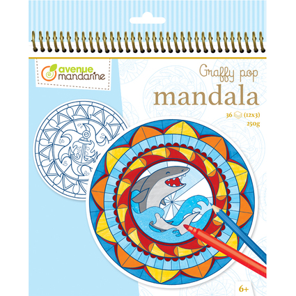 avenue mandarine Malbuch "Graffy Pop Mandala", Boy