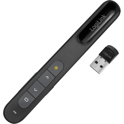 LogiLink Wireless Presenter 2,4 GHz, kabellos, schwarz