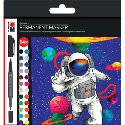 Marabu Permanent-Marker Graphix "HERO OF GALAXY", 24er Etui