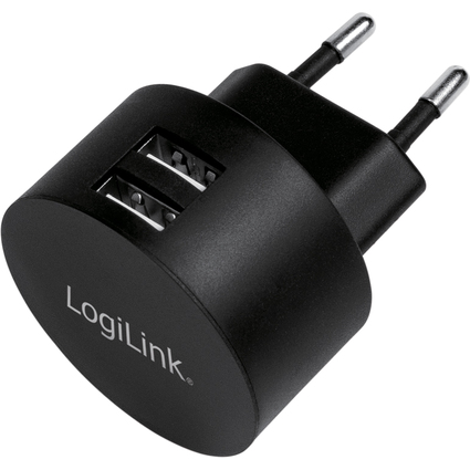 LogiLink USB-Adapterstecker fr Fast Charging, 2x USB