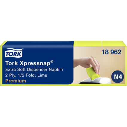 TORK Xpressnap Spender-Servietten, 213 x 165 mm, limone