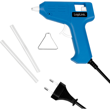 LogiLink Mini-Heiklebepistole, 10 Watt, blau