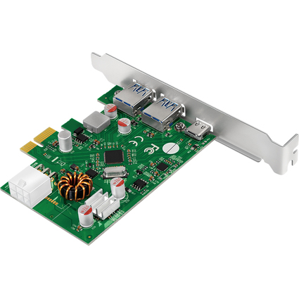 LogiLink USB 3.2 PCI-Express Karte, 3 Port, 5 GBit/Sek.