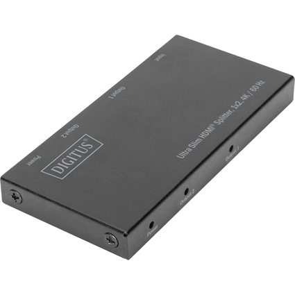 DIGITUS Ultra Slim HDMI Splitter, 1x2, 4K/60 Hz, schwarz