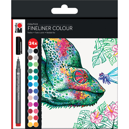 Marabu Fineliner COLOUR GRAPHIX "HYPNOTIZE", 24er Kartonetui