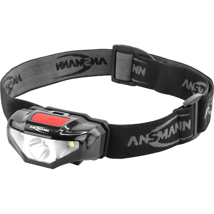 ANSMANN LED-Kopflampe HD70B, 65 Lumen, IP44, schwarz