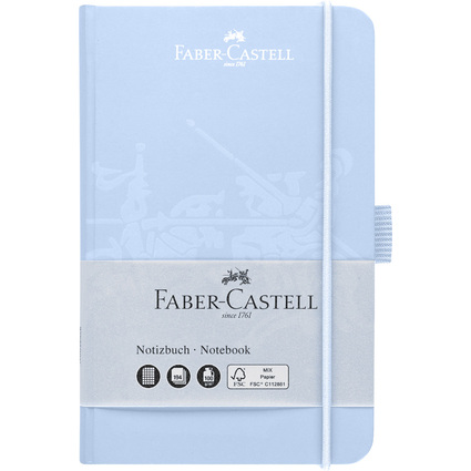 FABER-CASTELL Notizbuch, DIN A6, kariert, hellblau