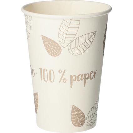 PAPSTAR Papp-Trinkbecher "pure" ZERO, 0,18 l, beige/taupe