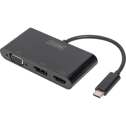 DIGITUS USB-C 3in1 Triple Monitor-Adapter (HDMI, DP, VGA)