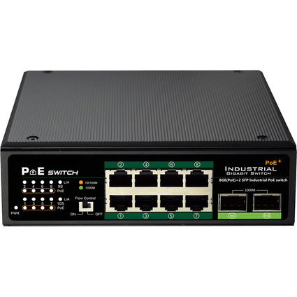 DIGITUS Industrial Gigabit PoE+ Switch, 8 Port, Unmanaged