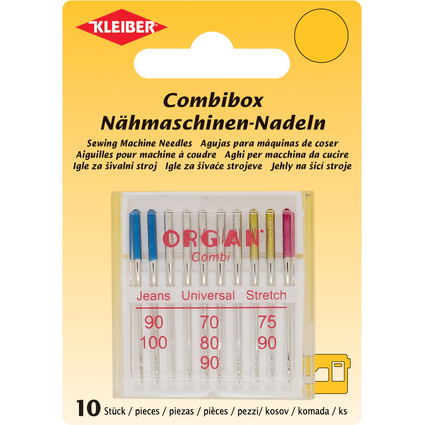 KLEIBER Nhmaschinen-Nadeln in Combi-Box, 10-teilig