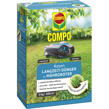 COMPO Rasenlangzeitdnger Mhroboter, 5 kg fr 200 qm