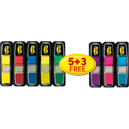 Post-it Haftmarker Index Mini, 11,9 x 43,2 mm, 5+3 gratis