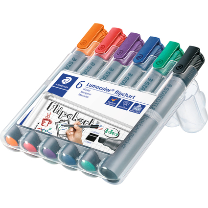 STAEDTLER Lumocolor Flipchart-Marker 356B, 6er Etui