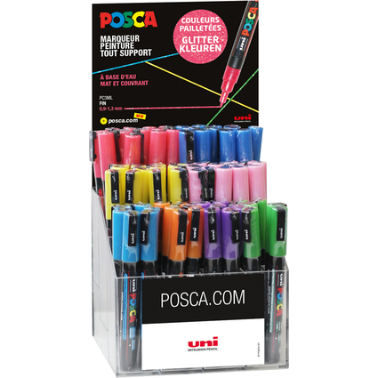 POSCA Pigmentmarker PC-3ML Glitter, 96er Display