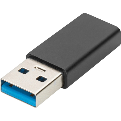 DIGITUS USB Type-C Adapter, USB A - USB-C, schwarz