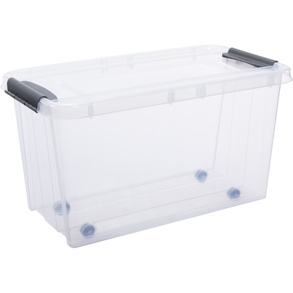 plast team Aufbewahrungsbox PROBOX mit Rollen, 70 Liter