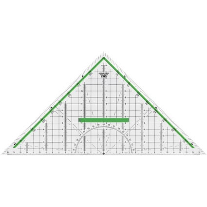 M+R Geometriedreieck, Hypotenuse: 320 mm, glasklar