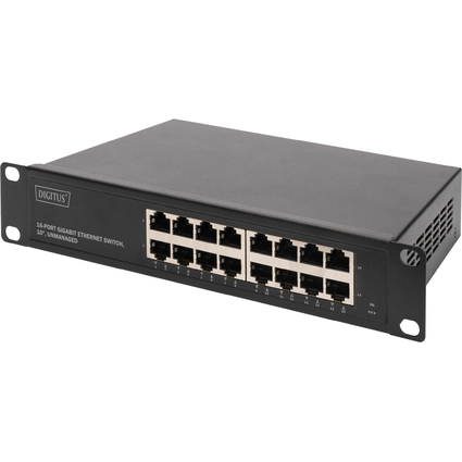 DIGITUS 10" Gigabit Switch, 16-Port, Unmanaged