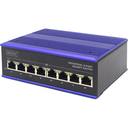 DIGITUS Industrial Gigabit Switch, 8-Port, Unmanaged