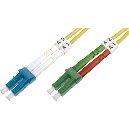 DIGITUS LWL Patchkabel, LC-Duplex (APC) - LC-Duplex (PC), 2m