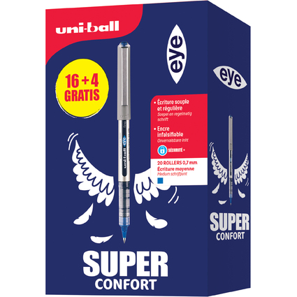 uni-ball Tintenroller eye fine UB-157, VALUE PACK, blau