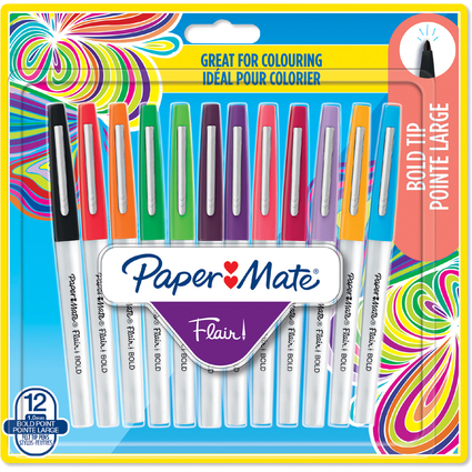 Paper:Mate Faserschreiber Flair BOLD, 12er Blister