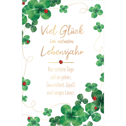 SUSY CARD Geburtstagskarte "Glcksklee 2"