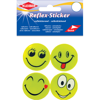 KLEIBER Reflex-Sticker "Happy Face", gelb