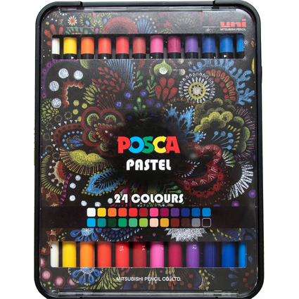 POSCA Wachsmalstift PASTEL KPA100, 24er Etui