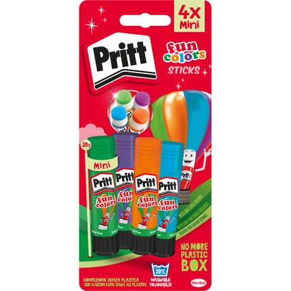 Pritt Klebestift Fun Colors, 4er Blisterkarte