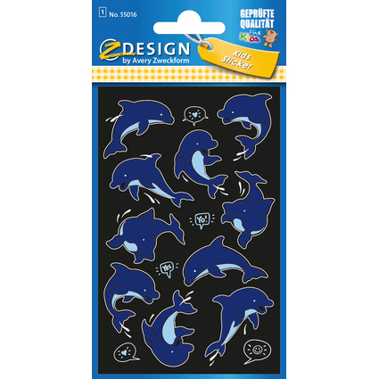 AVERY Zweckform ZDesign KIDS Neon-Sticker "Delfin"