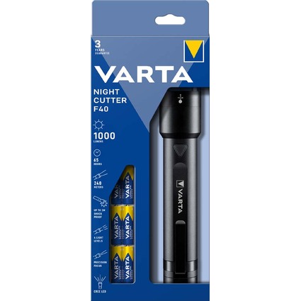 VARTA LED-Taschenlampe "Night Cutter" F40, inkl. 6x AA