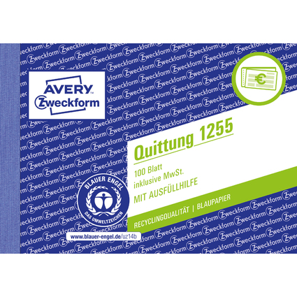 AVERY Zweckform Recycling-Formularbuch "Qittung inkl. MwSt."